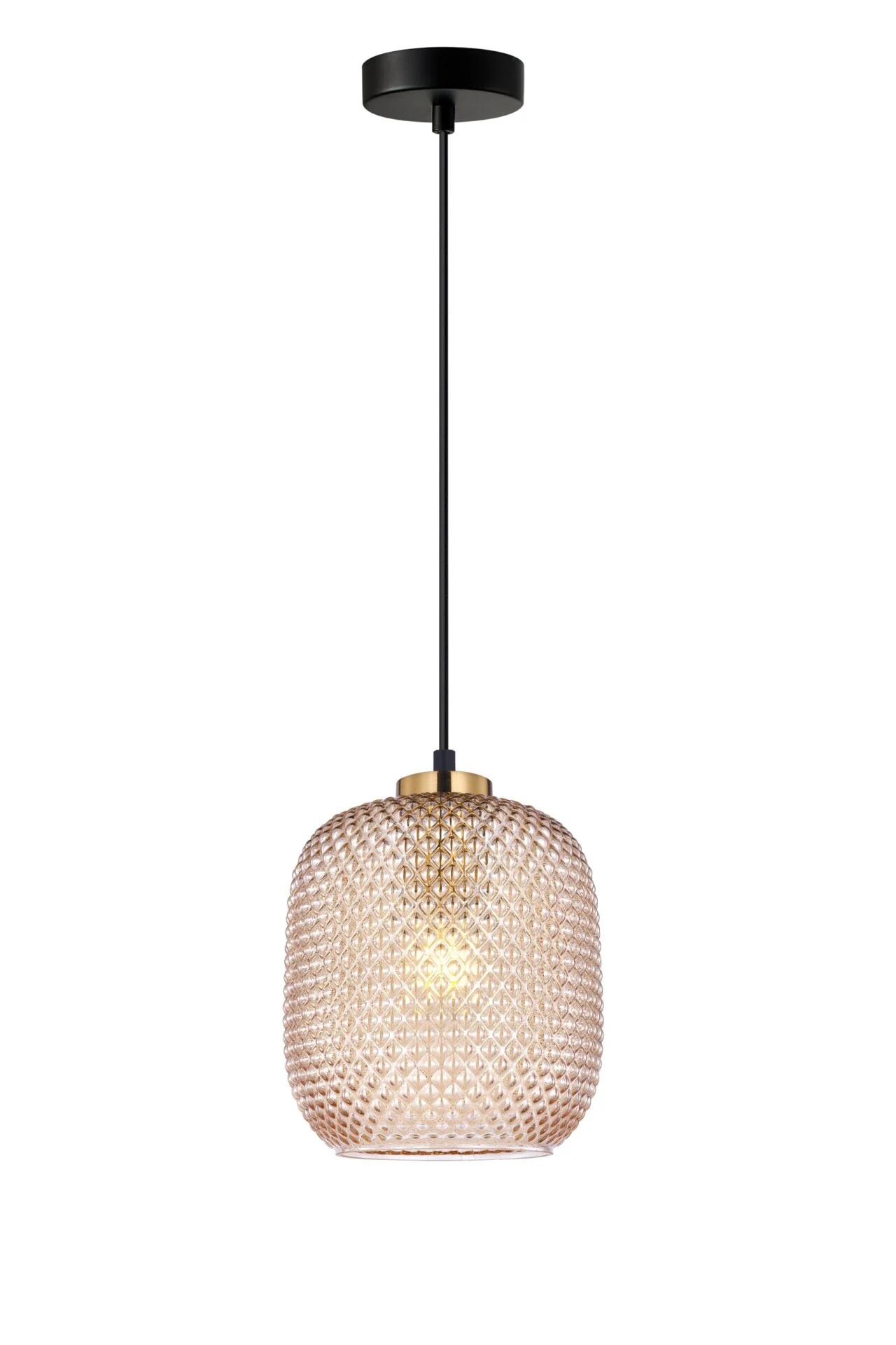 Glazen hanglamp Anje amber