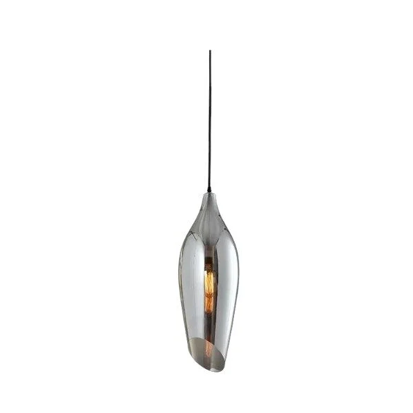 Glazen hanglamp Belezza chrome 40cm
