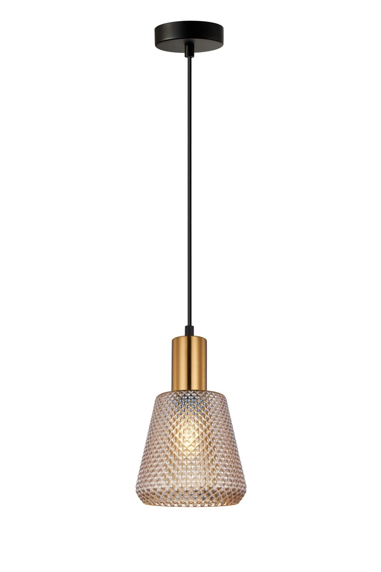 Glazen hanglamp Lidewij amber