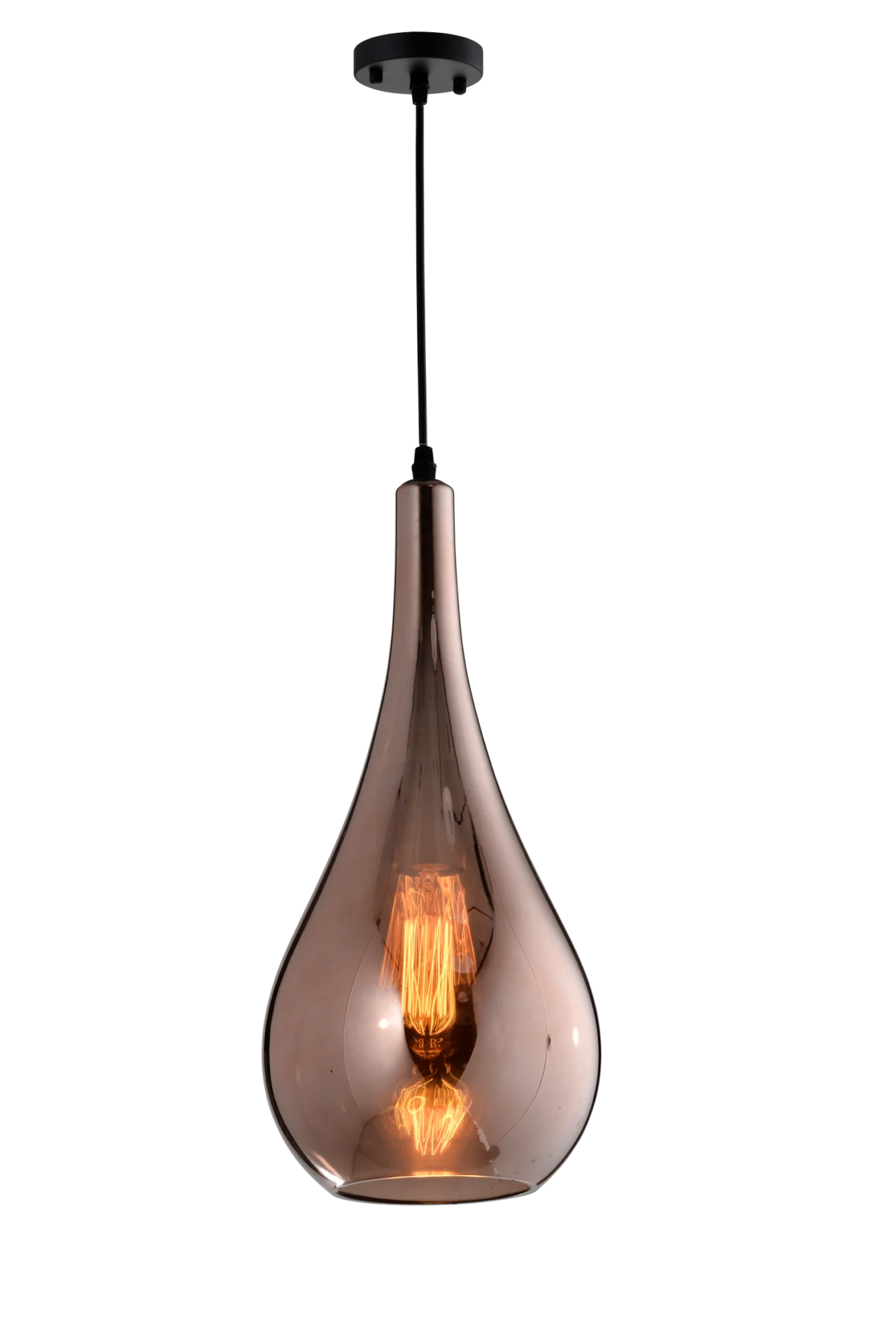 Glazen hanglamp Marlies koper