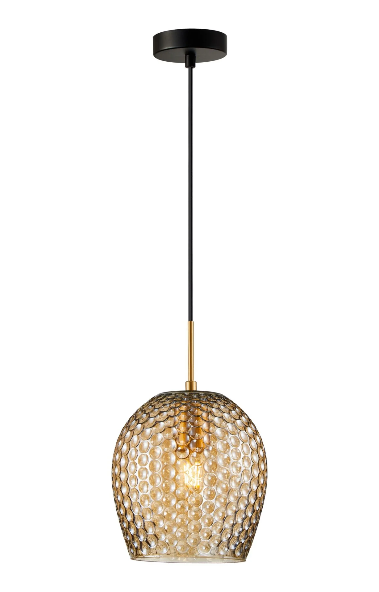 Glazen hanglamp Xaja amber