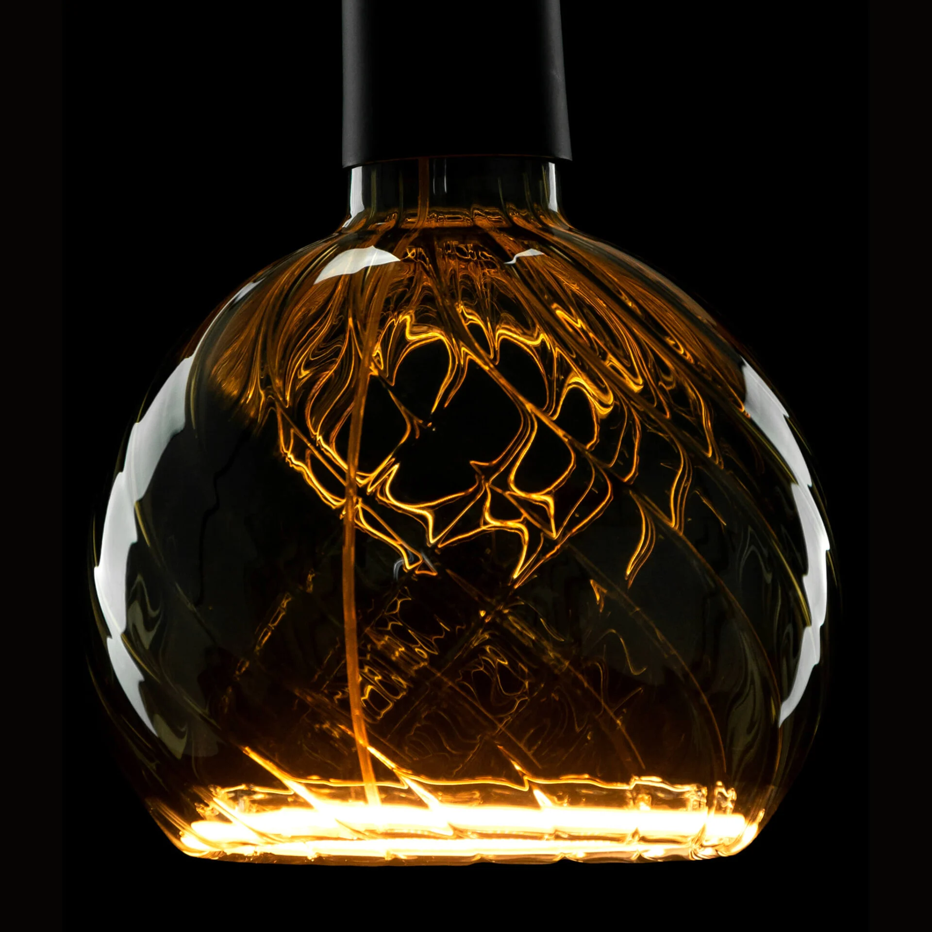 LED Floating globe twisted smoke 150