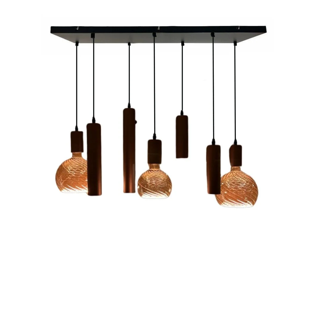 Mix and Match 2 Segula Twisted met Yora bruin rechthoek 7-lichts - product