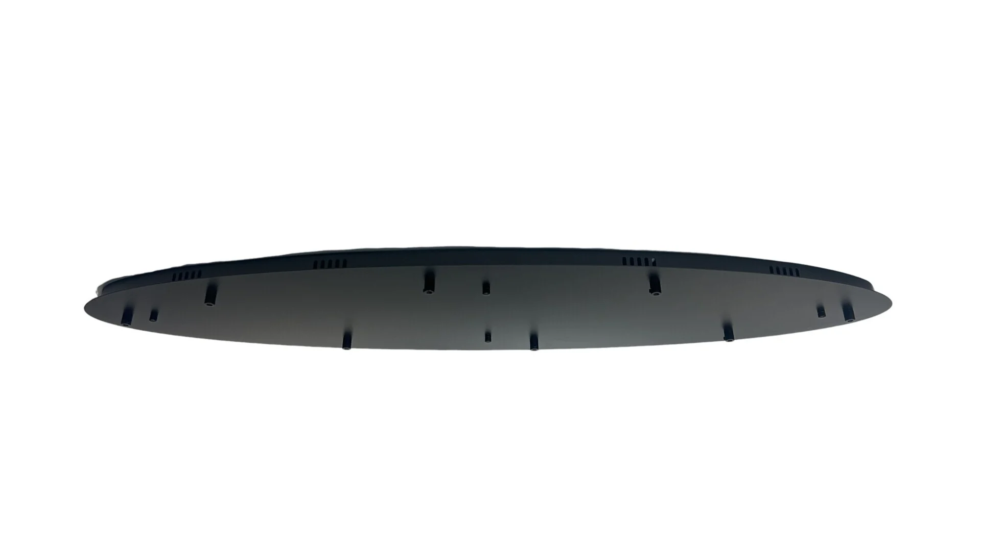 Plafondplaat zwart 120x35cm ovaal 8-lichts