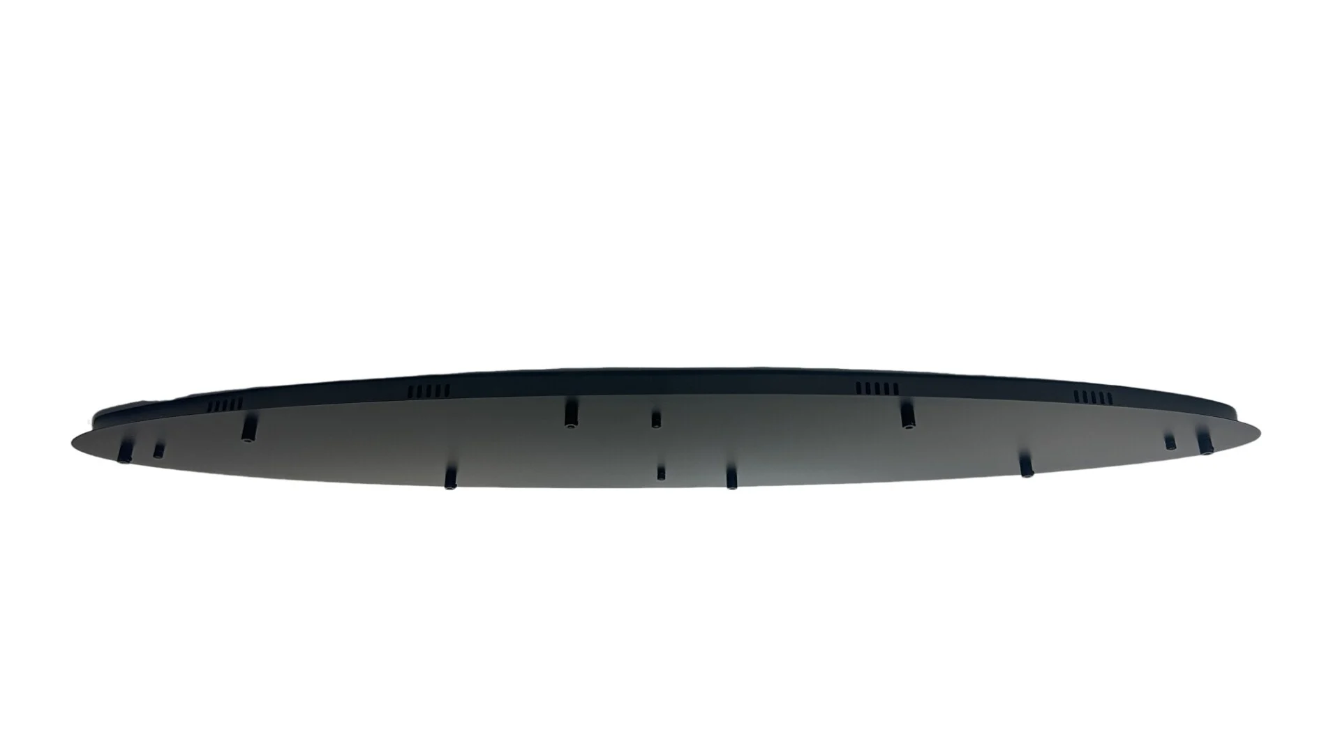 Plafondplaat zwart 140x35cm ovaal 8-lichts