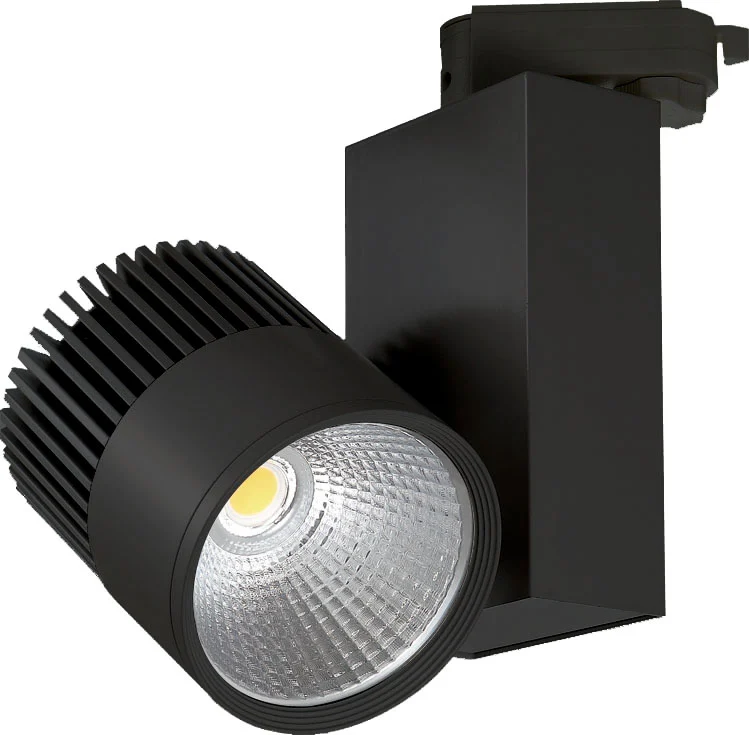 Railspot zwart D 10cm L 12cm 30W 3000K 38 graden