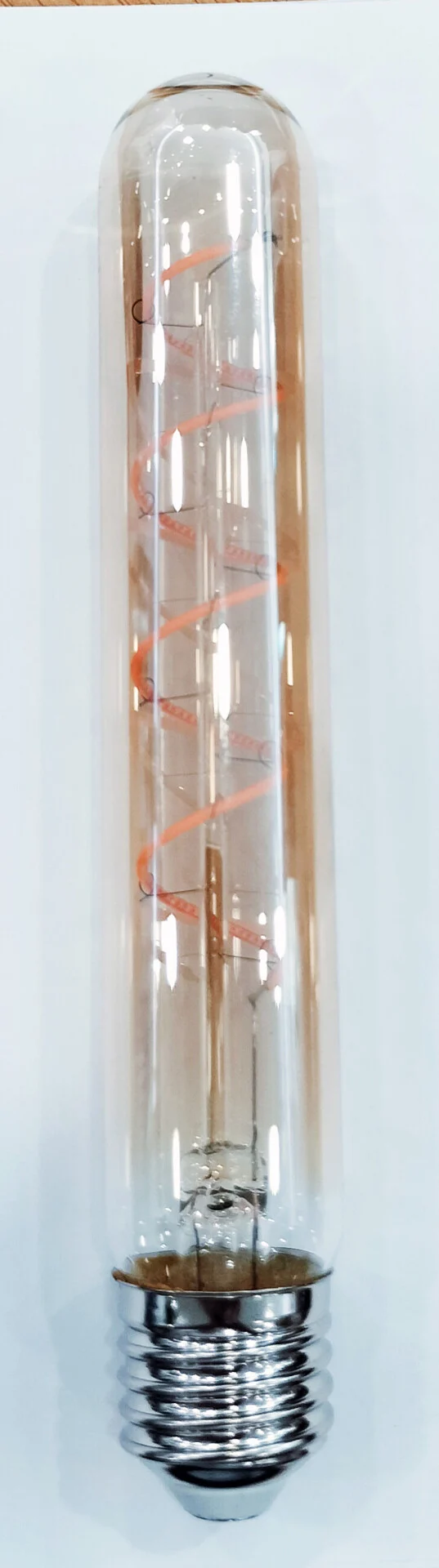 E27 dimbare LED filament lamp spiraal 18,5cm amber 2000K