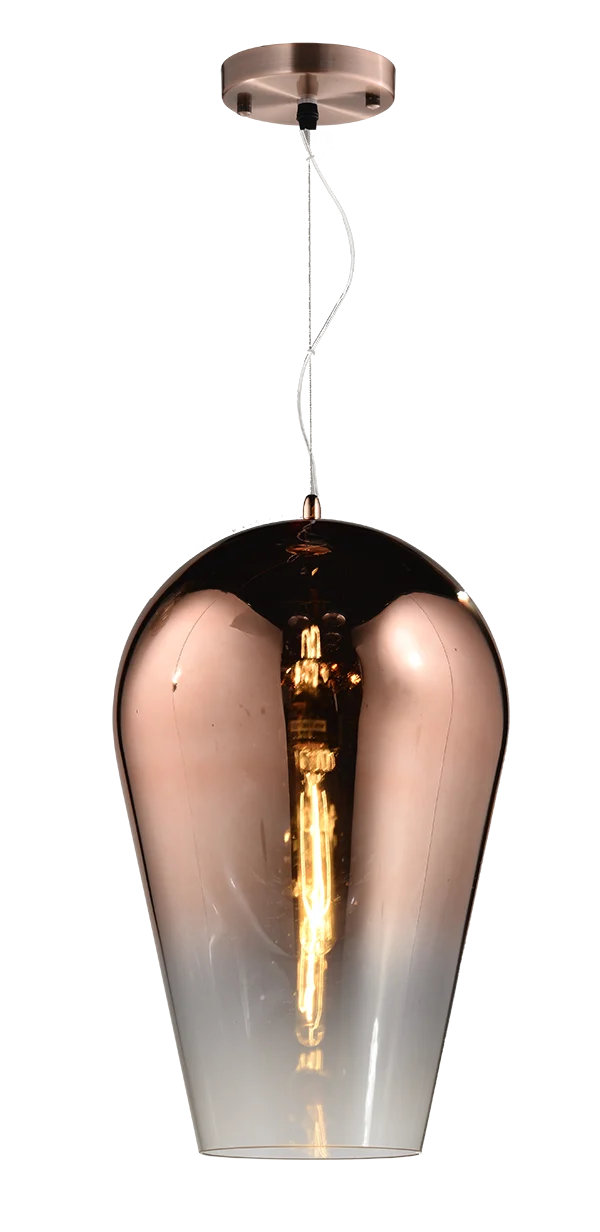 Glazen hanglamp Alba koper-4